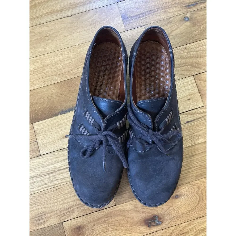 Joseph Seibel Women’s Lace Up Brown Leather Lug Sole Shoes US 5 - 9.5 / EU 40 - Picture 2 of 8